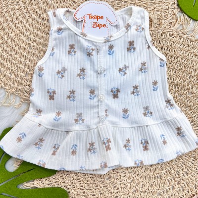 Verão 2027 Conj Regatinha Florida e short Areia 